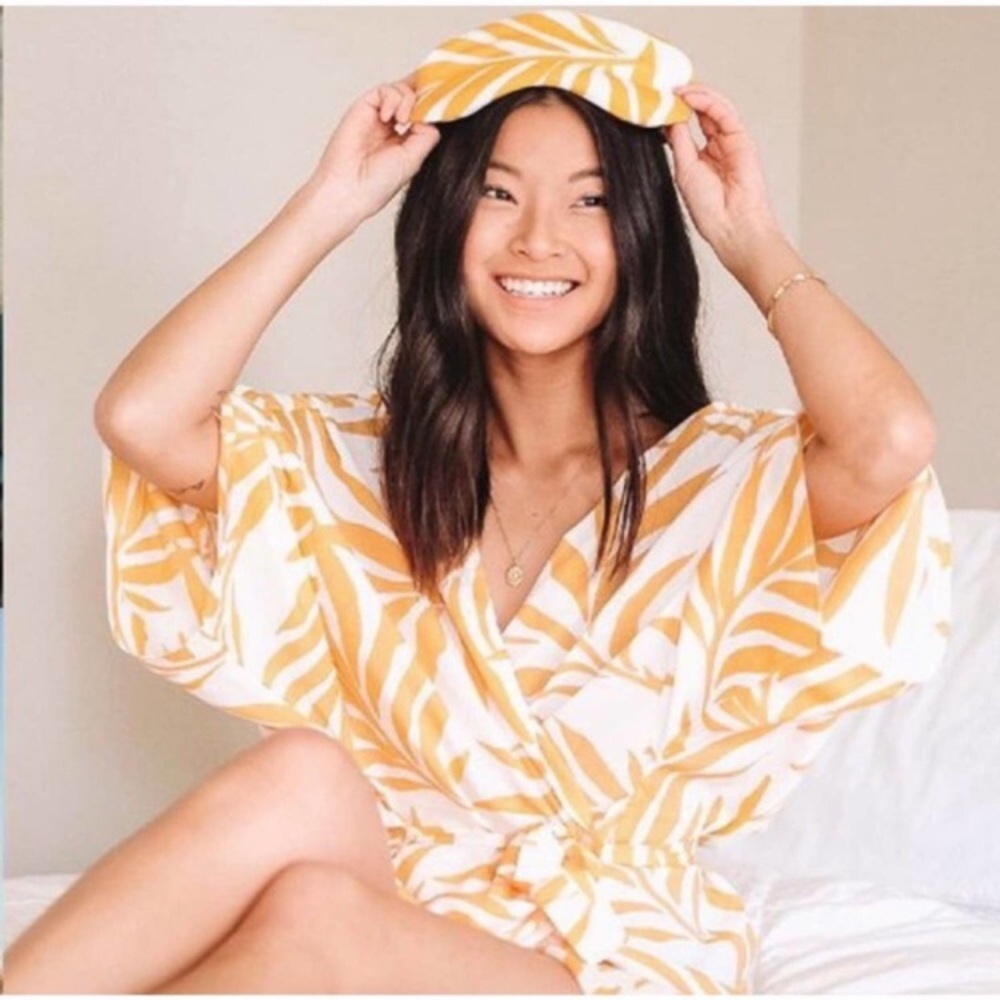 Maison Du Soir Magnolia Luxe Yellow And White Pal… - image 3